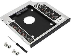 9.5mm Hard Drive Caddy Tray,2nd 2.5" HDD SSD Bay Caddy Adapter Universal Hard Disk Mounting Bracket With Screwdrive