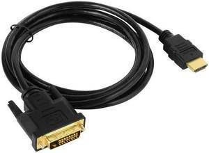 1080P/2K Gold Plated HDMI To DVI-D(24+1)  Adapter Male To Male Converter Cable Black 10 ft.