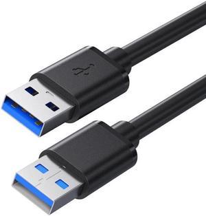 WPIT USB 3.0 Male to Male 5Gbps High Speed Data Cable for Hard Drive,Laptop,DVD Player,TV,USB 3.0 Hub and More, Black 4.9 ft