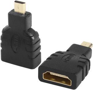 2PACK-Micro HDMI to HDMI Adapter,Micro-HDMI Male to HDMI Female Converter Connector for Cameras/Camcorders
