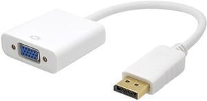 WPIT DP DisplayPort to VGA D-Sub Converter,DP Male to VGA Female Cable Adapter 1920x1080 1080P for PC /Laptop/Macbook/Projector