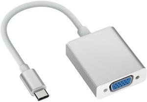 USB Type-C TO VGA Adapter Hub, USB 3.1 Type C to VGA Adapter With Aluminium Case for MacBook iMac Chromebook Dell HP and more