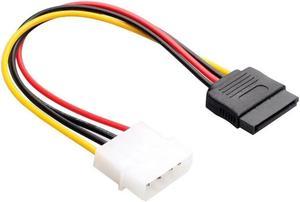 SATA power cable,D-type 4-pin to SATA power cable IDE to SATA hard drive power cable 18WAG, 4pin to 15pin power cable