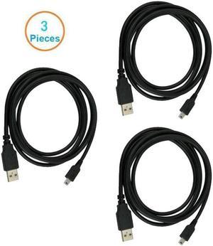 3-Packs 6.5 FT Mini USB 5pin Cable For GARMIN NUVI 42 44 54 55 56 57 58 65 68 Portable GPS Navigation,MiniUSB to UAB-A 6.5 feet.