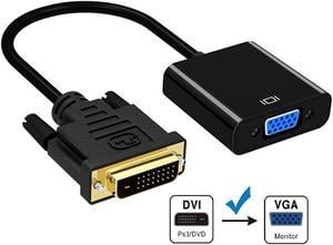 DVI TO VGA Converter,10inch DVI-D 24+1 pin Male to VGA 15 pin Female Adapter DVI to VGA Cable Converter With High performance Chip