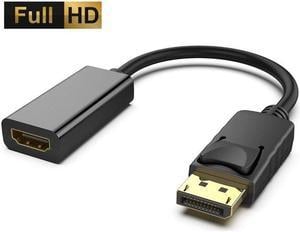 WPIT 1080P DP to HDMI Cable,Male to Female Converter Adapter Cable Black