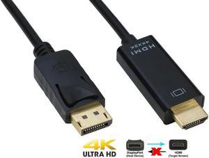 WPIT 4K DP to HDMI HDTV Cable,Laptop DP to HDMI Monitor/Projector/HDTV Converter Cable,6FT