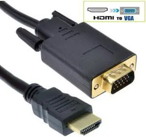HDMI to VGA Cable,HDMI Male to VGA Male Adapter Converter,6ft