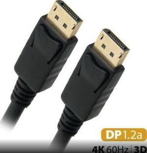Gold-plated 4K@60hz DisplayPort 1.2 DP Male to Male Audio/Video Cable,with Press type Buckle,Black 10 ft.