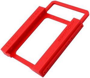 2.5" to 3.5" plastic SSD HDD Notebook Desktop Mount Adapter Bracket Holder with 4xScrews-Red