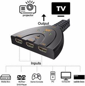 4K*2K 30HZ 3D Ultra HD 3 IN 1 OUT HDMI V1.4 Splitter 3-Port HDMI Selector Switch Hub For HDTV DVD TVBOX XBOX PS3 PS4