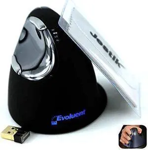 Evoluent VerticalMouse 4 Right Wireless VM4RW Plus Jestik Microfiber Cloth - Value Bundle