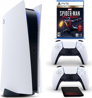 PlayStation 5 Slim Console Marvel's Spider-Man 2 Bundle + Extra PlayStation  5 DualSense Wireless Controller Midnight Black+ Marvel's Spider-Man: Miles  Morales for PlayStation 5 