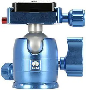 Sirui B-00 Aluminum Mini Ball Head with TY-C10 Plate, 11 lb Capacity, Blue