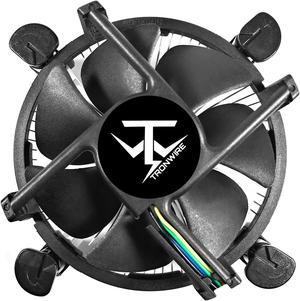 TRONWIRE TW-2 CPU Cooler With Aluminum Heatsink & 4-Pin PWM 92mm Low Profile 3000 RPM Fan With Pre-Applied Thermal Paste For Intel Core i3 i5 i7 i9 Socket 1200 1151 1150 1155 1156 Desktop PC