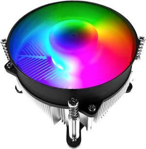 TRONWIRE TW-8 RGB LED CPU Cooler With Aluminum Heatsink & Copper Core Base & 4-Pin PWM 92mm Fan With Pre-Applied Thermal Paste For Intel Core i3 i5 i7 i9 Socket 1200 1151 1150 1155 1156 Desktop