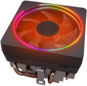 CPU Cooler With RGB LED Lighting With Aluminum Heatsink & Copper Core Base & 4-Pin PWM 95mm Fan With Pre-Applied Thermal Paste For AMD Socket AM5 AM4 AM3 AM2 Desktop PC Computer - Prism