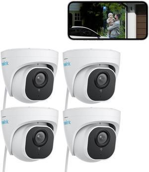 Reolink 4Pcs RLC-820A Smart 4K Ultra HD PoE Camera with Person/Vehicle Detection, Audio Recording