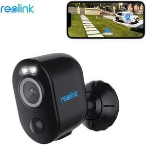 Reolink Argus Series Black Smart 4MP Wire-Free Camera with Motion Spotlight, Person/Vehicle Detection,Color Night Vision, Dual Band WiFi