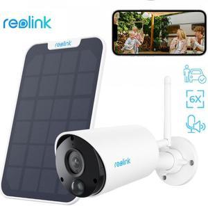 Reolink Argus Series Camera with Solar Panel 3MP Wire-Free Wireless Outdoor Battery Security Camera, Battery/Solar Powered, IP65 Certified Weatherproof