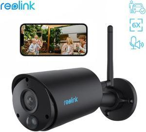 Reolink Argus Series Camera Black 3MP Wire-Free Wireless Outdoor Battery Security Camera, Battery/Solar Powered, IP65 Certified Weatherproof
