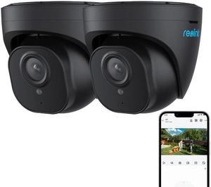 Reolink  2pcs RLC-520A Black 5MP PoE IP Camera with Person/Vehicle Detection, 100ft Night Vision