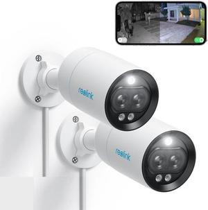 Reolink  2pcs RLC-81MA 4K Smart Dual-Lens PoE Camera with Dual View, Full-View & Close-up Images