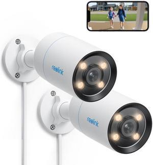 Reolink  2pcs CX410 ColorX 2K 4MP PoE IP Camera with True Full-Color Night Vision