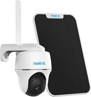REOLINK 4G Solar Powered Pan &Tilt Security Camera System Wireless Outdoor, 2K HD Night Vision 2-Way Talk Smart PIR Detection No WiFi Needed, Reolink Go PT Plus + White Solar Panel - US Version