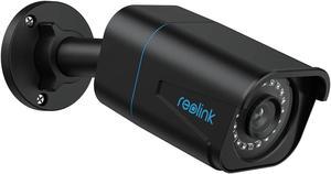 Reolink 4K Security Camera Outdoor System, Surveillance IP PoE Camera with Human/Vehicle Detection, 100Ft 8MP IR Night Vision, Work with Smart Home, Timelapse, Up to 256GB SD Card - RLC-810A-Black