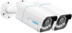 Reolink 4K Security Camera for Outdoor, IP PoE Surveillance Camera with 5X Optical Zoom, Human/Vehicle Detection, Two Way Talk, Color Night Vision, Timelapse, Up to 256GB SD Card, RLC-811A x2