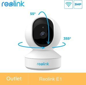 Reolink E1 Wireless Security Camera, 3MP HD Plug-in Indoor WiFi Camera for Home Security/Baby Monitor/ Pets, Micro SD Card Storage, Pan Tilt, Night Vision, Works with Alexa/Google Assistant