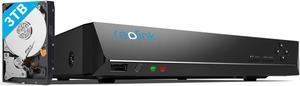 Reolink 4K 16CH PoE NVR Home Security Camera System Video Recorder with 3TB HDD Support 8MP/5MP/4MP/1080p/720p HD PoE Camera, Human/Vehicle Detection Supported - RLN16-410 Reolink 4K 16CH PoE NVR Home Security Camera System Video Recorder with 3TB HDD Support 8MP/5MP/4MP/1080p/720p HD PoE Camera, Human/Vehicle Detection Supported - RLN16-410