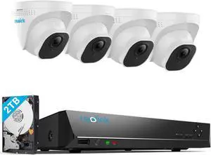 Reolink 8CH 5MP Home Security System, 4pcs Wired 5MP PoE IP Cameras, Motion Detection Night Vision, IP66 Waterproof, 6K 8CH NVR with 2TB HDD for 24-7 Recording - RLK8-520D4-5MP (Non-AI Version) Reolink 8CH 5MP Home Security System, 4pcs Wired 5MP PoE IP Cameras, Motion Detection Night Vision, IP66 Waterproof, 6K 8CH NVR with 2TB HDD for 24-7 Recording - RLK8-520D4-5MP (Non-AI Version)
