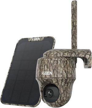 Reolink KEEN Cellular Trail Camera Wireless Outdoor, 3G/4G LTE, Solar Powered Game Camera with 360° Pan Tilt, 2K Night Vision, Smart Motion Activated, No-Glow IR, No WiFi - Ranger PT+Solar Panel