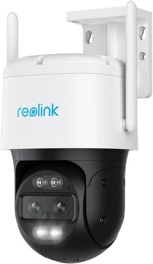 Reolink 4K 8MP Dual Lens Outdoor Security Camera PTZ Camera with Auto Tracking 245GHz WiFi Smart PersonVehicle Detection 6X Hybrid Zoom Color Night Vision TrackMix WiFi