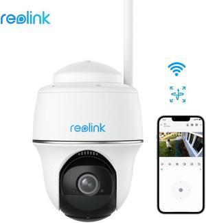 Reolink 4MP Pan Tilt 2.4/5GHz WIFI Outdoor Security Battery-Powered Camera, Smart Person/Vehicle Detect, 2-way Audio, PIR Motion, Night Vision, Support Google Assistant - Argus Series Cam