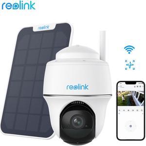 Reolink 4MP Pan Tilt 2.4/5GHz WIFI Outdoor Security Battery-Powered Camera, Smart Person/Vehicle Detect, 2-way Audio, PIR Motion, Night Vision, Support Google Assistant - Argus Series Cam+Solar Panel