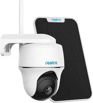 Reolink Security Camera Wireless Outdoor, Pan Tilt Solar Powered with 2K Night Vision, 2.4GHz Wi-Fi, 2-Way Talk, Works with Alexa/ Google Assistant for Home Surveillance, Argus PT w/ Solar Panel
