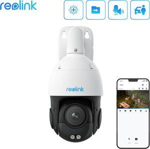 Reolink 360° 4K UHD 8MP PoE Security Camera with 16X Optical Zoom Auto Tracking Color Night Vision Two-way Audio 24/7 Recording IP66 Weatherproof Person/Vehicle/Animal Detection PTZ Camera