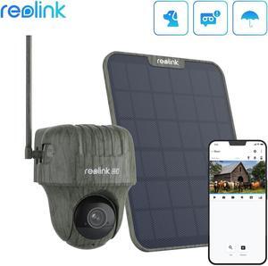 Reolink 4K 8MP 4G LTE Wildlife PT Camera with 360° All-Around View, Animal Detection Recognition, 4K Live Streaming Playback, Go Ranger PT with Solar Panel/Battery Powered Outdoor Camera