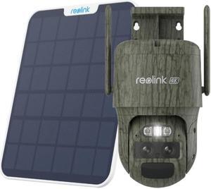 Reolink TrackMix LTE-C 4G 4K Dual Lens Cellular Trail Security Camera, 4G LTE, Auto Tracking No WiFi Solar Powered Camera with 6X Hybrid Zoom, No-Glow IR, IP66 for Wildlife