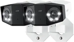 REOLINK Duo 3 PoE 2pcs 16MP 8K UHD Dual-Lens PoE Security Camera with 180° Panoramic View, Motion Track, F1.6 Color Night Vision, Person/Vehicle/Animal Detection, Supports 24/7 Recording