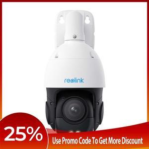 Reolink RLC-823S1 4K 8MP PoE Camera 360° Auto-Tracking with 5X Optical Zoom Color Night Vision Person/Vehicle/Animal Detection IP66 Weatherproof Pan Tilt Camera