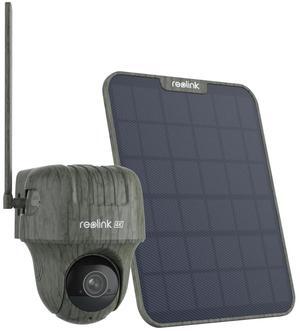 Reolink Cellular Trail Camera Wireless Outdoor, 3G/4G LTE, Solar Powered Game Camera with 360° Pan Tilt, 2K Night Vision, Smart Motion Activated, No-Glow IR, No WiFi - Go Ranger PT+Solar Panel