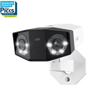 REOLINK Duo 3 PoE 16MP 8K UHD Dual-Lens PoE Security Camera with 180° Panoramic View, Motion Track, F1.6 Color Night Vision, Person/Vehicle/Animal Detection, Supports 24/7 Recording,