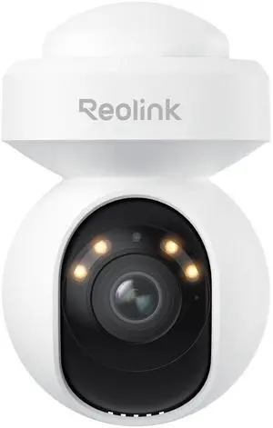 Reolink 2K 4MP WiFi Surveillance Outdoor Indoor Camera Pan & Tilt with Auto Tracking True Full-Color Night Vision F1.0 Super Aperture 2.4/5 GHz Dual-Band Wi-Fi ColorX Security Camera E1 Outdoor CX