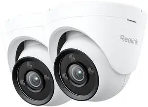 Reolink 4K PoE Outdoor Security Camera, ColorX Night Vision, 3000K Spotlights, F1.0 Aperture, 1/1.8" Sensor, IP67, CX820 2-Pack Reolink 4K PoE Outdoor Security Camera, ColorX Night Vision, 3000K Spotlights, F1.0 Aperture, 1/1.8" Sensor, IP67, CX820 2-Pack