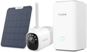 Reolink 2K Battery Wi-Fi Security System, Wi-Fi 6, ColorX Night Vision, 10s Pre-recording with Solar Panel, Home Hub with 1× Reolink Altas+Solar Panel 2