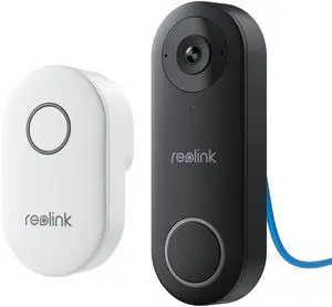 Reolink 5MP PoE Camera Video Doorbell with Chime, 180° Wide View, 2-Way Audio, Easy Installation, Person Detection Video Doorbell PoE